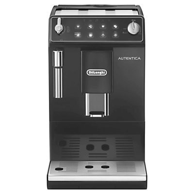 De'Longhi Autentica Bean to Cup Coffee Machine, Silver Black